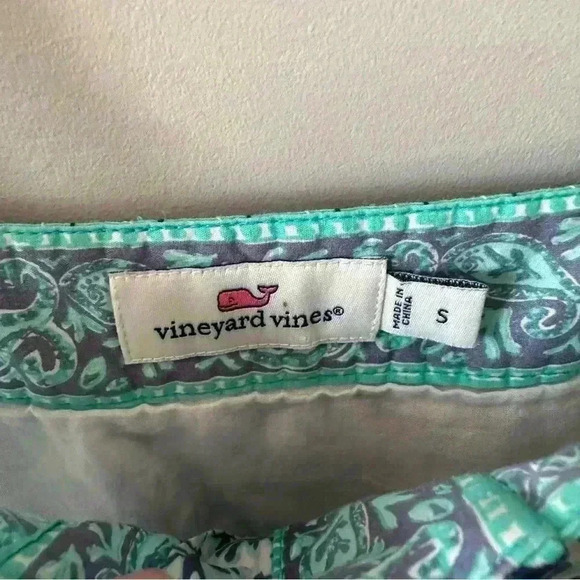 Vineyard Vines Blue White Embroidered Tiny Leaves Romper Women's Size S - Picture 4 of 5